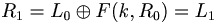 R_1 = L_0 \oplus F(k, R_0) = L_1