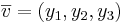 \overline{v} = (y_1, y_2, y_3)