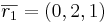 \overline{r_1} = (0,2,1)
