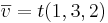 \overline{v} = t(1,3,2)